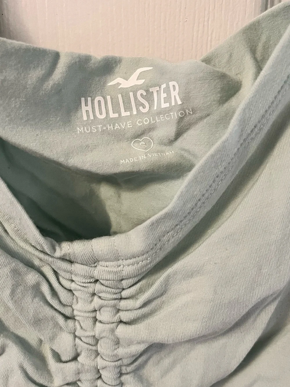 Hollister Light Mint Ruched Drawstring Crop Top - Picture 3 of 4